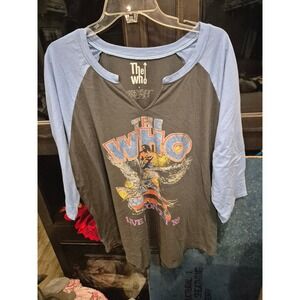 VINTAGE The Who Live in Concert 82 Raglan Tee‎ Graphic Rock Band T Shirt 138